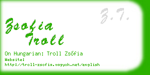 zsofia troll business card